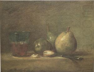 Pears Walnuts and a Glass of Wine (mk05), Jean Baptiste Simeon Chardin